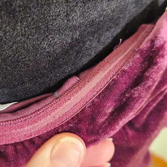LULUS Glam Plum Velvet Off-the-Shoulder Mini Dress, Size Medium - Picture 12 of 14